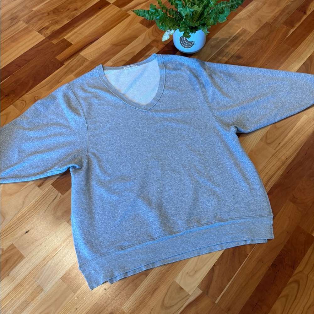 ☕️Natural Life Grey V-Neck Sweatshirt | Size L/XL | Lightweight | Oversized